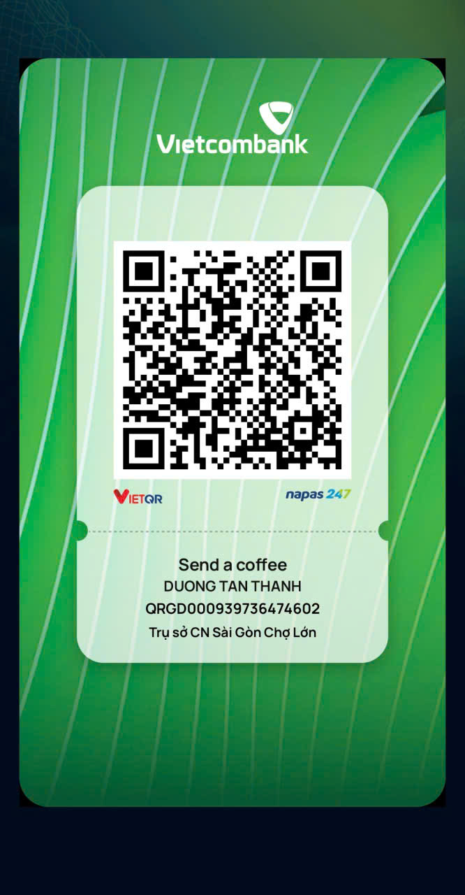 Mã QR để donate tùy tâm cho tác giả